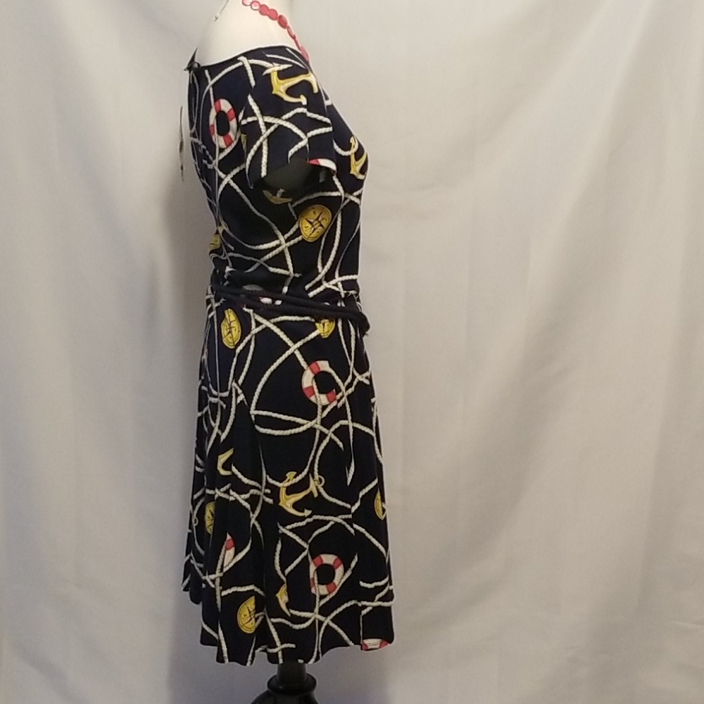 Ralph Lauren Blue Yellow Red Dress - Picture 4 of 9